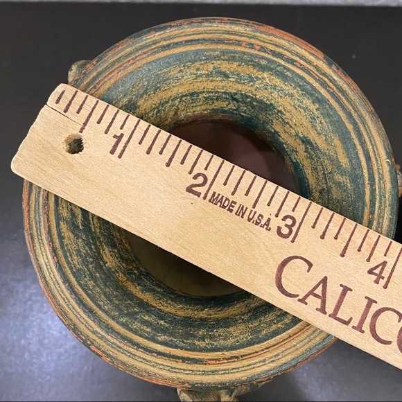 Pair of Vintage Asian Pottery Elephant Details 4.25” Vase - Picture 12 of 12